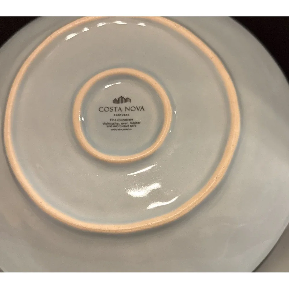 Costa Nova Deep Round Plate‎ Plates Pasta Turquoise Portugal 10 Inch Set Of 2